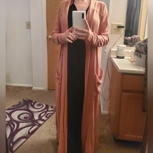 Free people orange duster cardigan